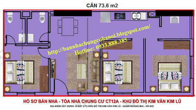 mặt bằng căn hộ chung cư kim văn kim lũ ct12 giá rẻ