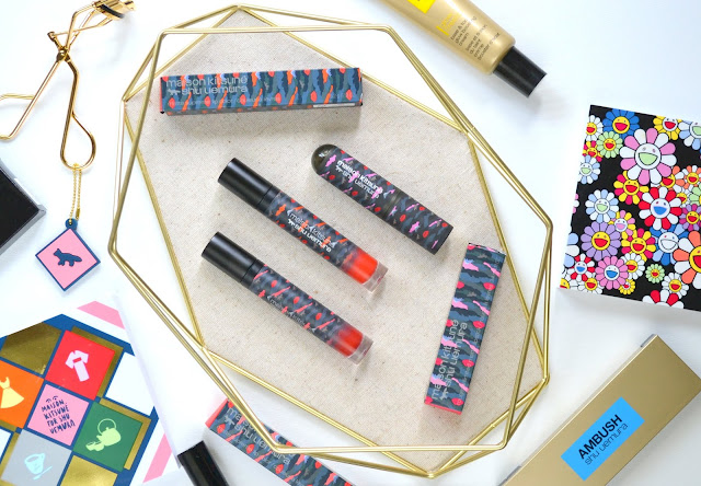 Shu Uemura x Maison Kitsune Camo Lip Swatches