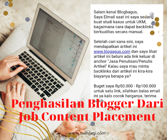 Penghasilan Blogger Dari Job Content Placement