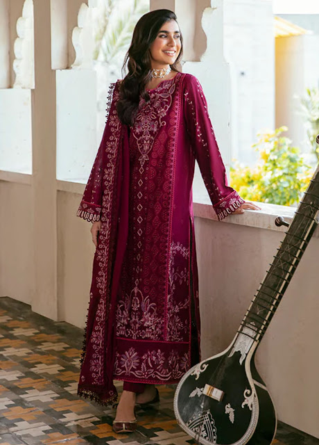 3 Piece Suit Designs For Girls | Embroidered Unstiched Collection by Florent