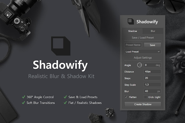 أفضل الإضافات لعمل شادو في الفوتوشوب :: add-on shadow in photoshop