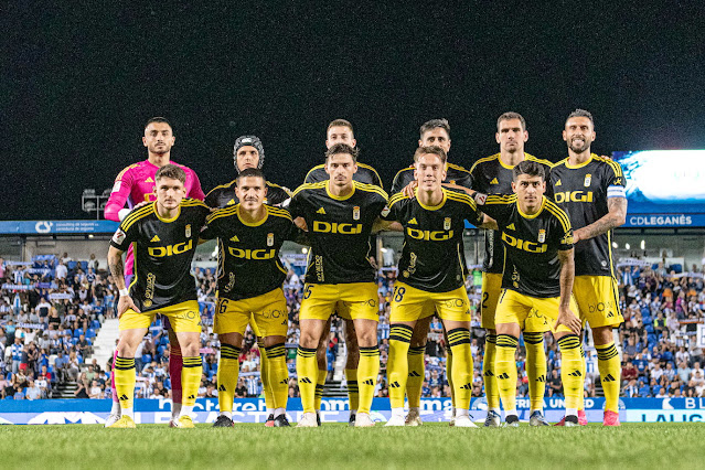 REAL OVIEDO. Temporada 2023-24. Leo Román, Luismi, Abel Bretones, David Costas, Dani Calvo, Borja Bastón. Viti Rozada, Jaime Seoane, Oier Luengo, Paulino y Santiago Colombatto. C. D. LEGANÉS 0 🆚 REAL OVIEDO 0 Sábado 07/10/2023, 21:00 horas. Campeonato de Liga de 2ª División, jornada 10. Leganés, Madrid, estadio Municipal de Butarque: 7.003 espectadores. GOLES: no hubo.