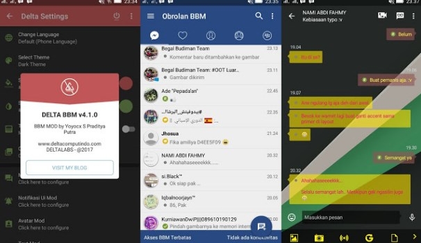 Download BBM Mod Delta v4.1.0 Apk Terbaru Paling Keren