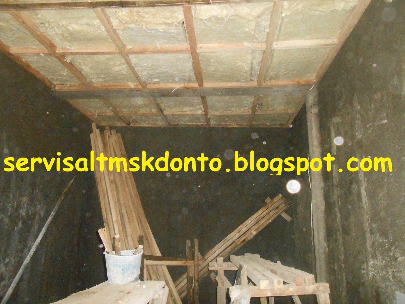 Pemasangan Bingkai/plafon, rockwool untuk Studio Musik 