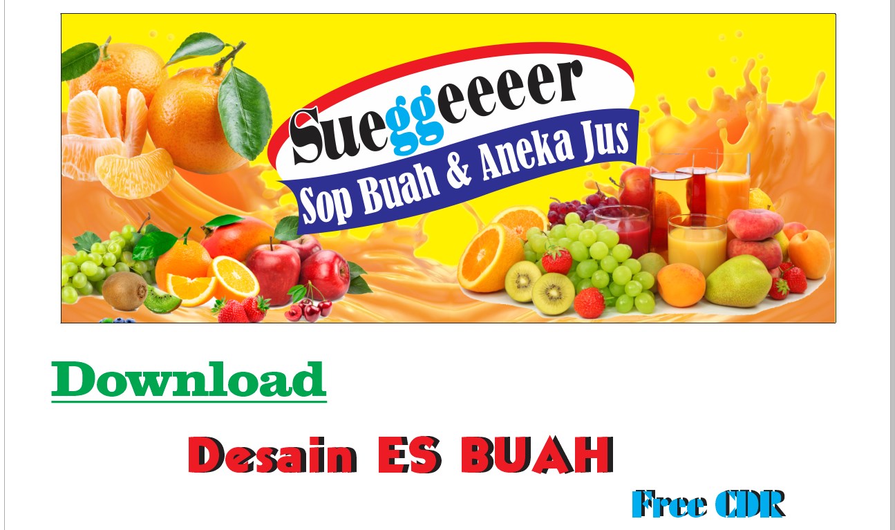 Download Desain Banner Spanduk ES BUAH  Dengan Format CDR,SVG,AI,EPS