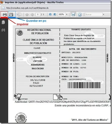 Imprimir Curp gratis5