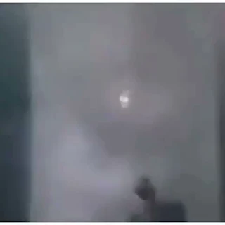 Real UFO struck by lightening.