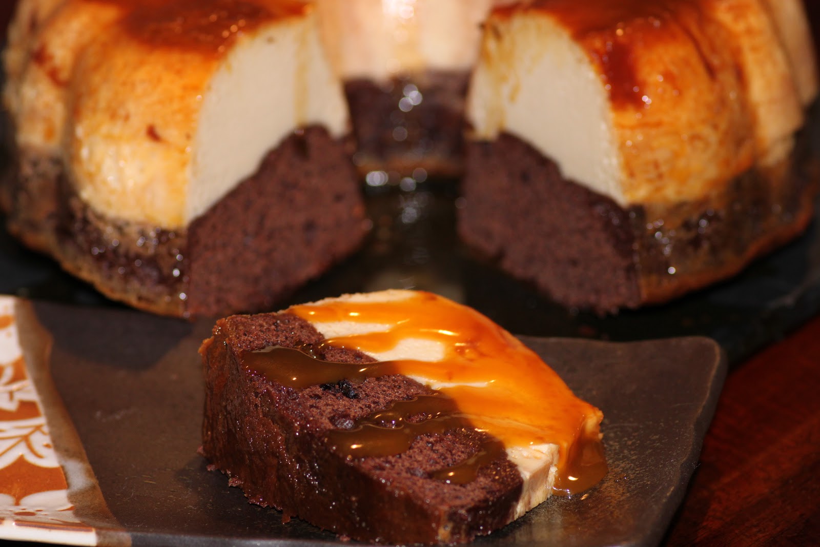 chocolate flan cake