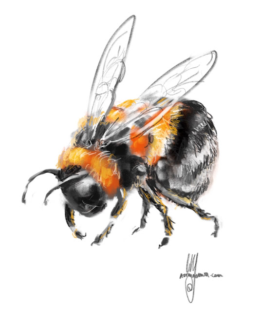 Bumblebee Painting by Ulf Artmagenta