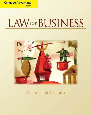 Ebook Law for Business 17e by Ashcroft - toursebooksdownload-free