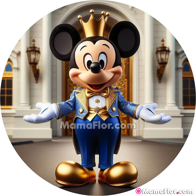 Banner de Mickey Mouse Rey circular