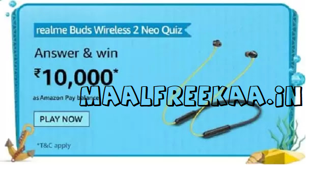 amaon realme buds wireless 2 neo contest win prizes