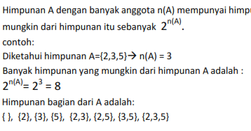 Macam-Macam Himpunan Matematika - Materi Ajar SD, SMP, SMA