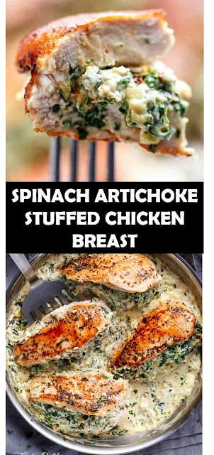 SPINACH ARTICHOKE STUFFED CHICKEN BREAST