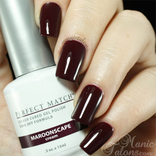 LeChat Perfect Match Gel Polish Maroonscape Swatch