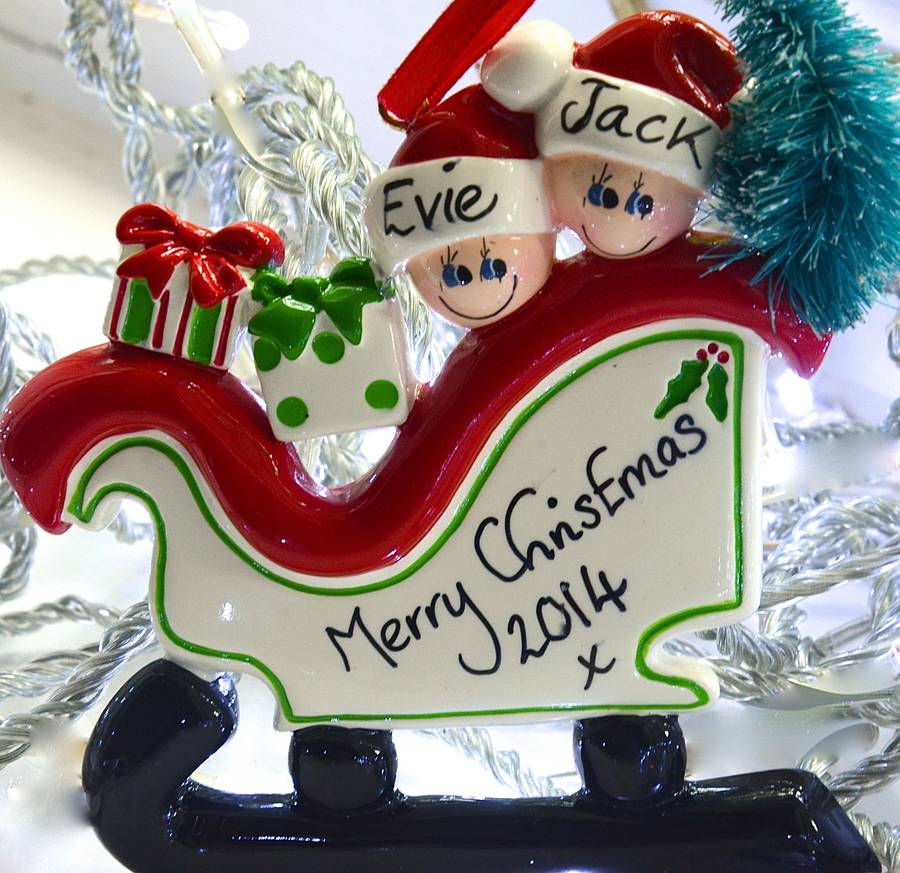 Santa s Little Blogger Personalised  Christmas  Decorations 