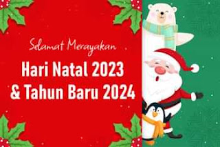 wallpaper natal dan tahun baru 2024