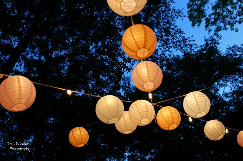 Another idea I thought would be nice was to hang white chinese lanterns over