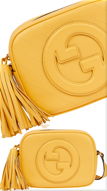 ♦Pantone Spectra Yellow Gucci Blondie small leather shoulder bag #gucci #pantone #yellow #bags #brilliantluxury