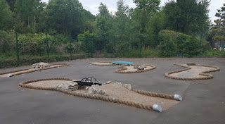 Crazy Golf course at Promenade Park in Grange-over-Sands