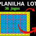 👉Moldura X Centro Planilha Lotomanía 100 Dezenas 36 Jogos