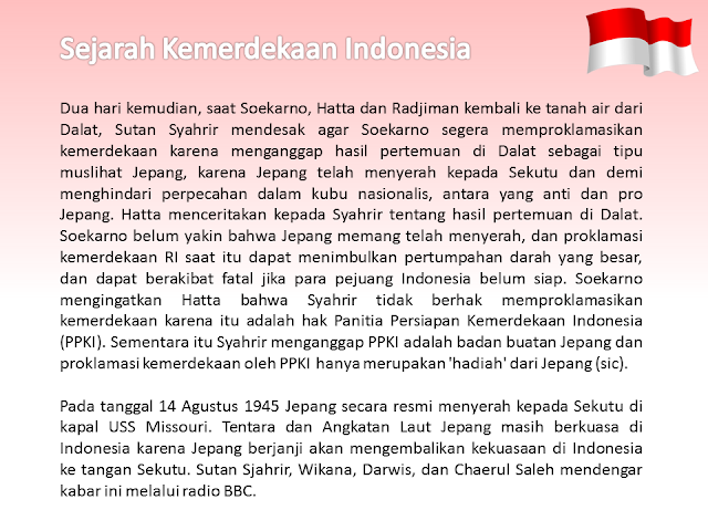 Sejarah Kemerdekaan Republik Indonesia