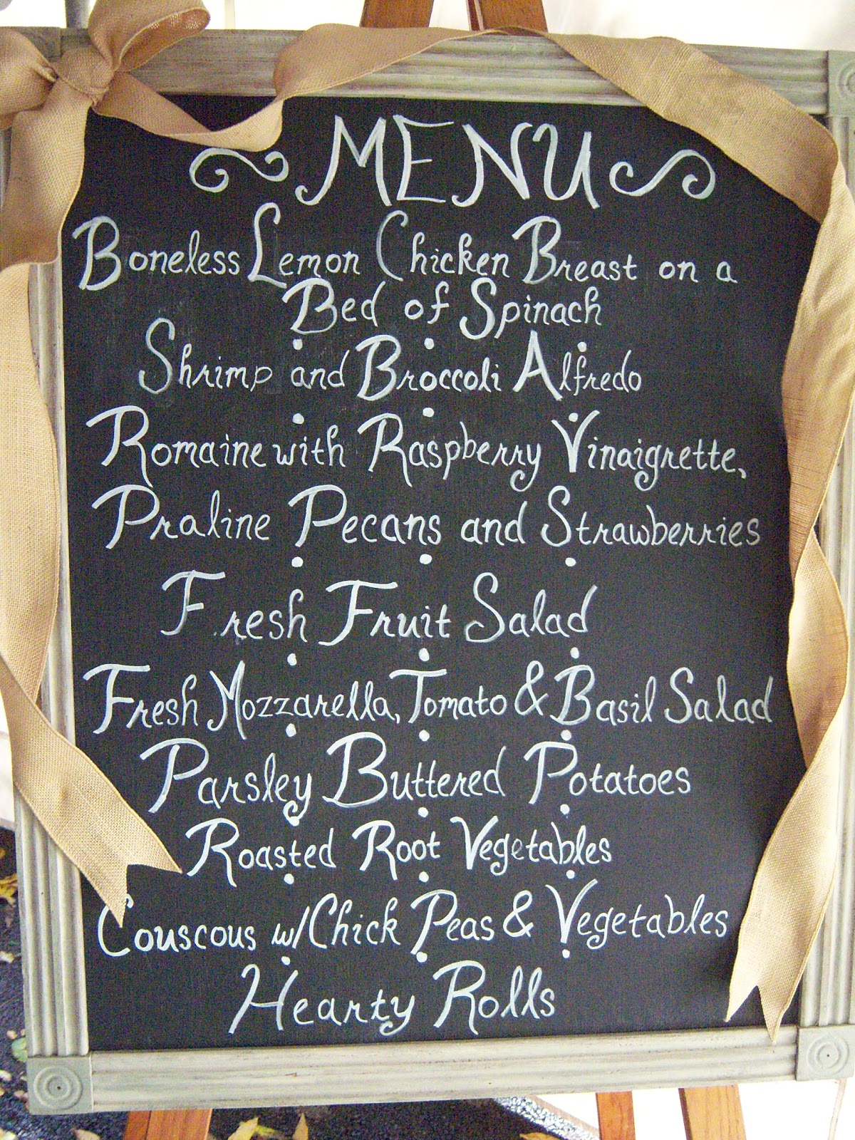 chalkboard wedding decor