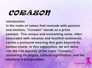 meaning of the name CORAZON