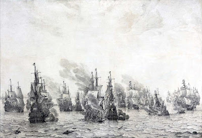 The Battle of Livorno (Leghorn) by Willem van de Velde the Elder, 1655