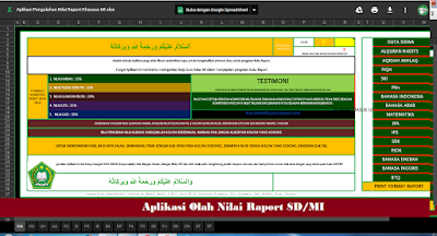 Aplikasi Olah Nilai Raport SDMI