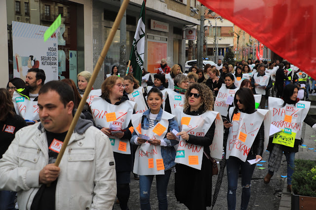 manifestaciónb trabajadoras de supermercados Dia