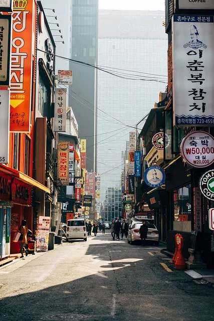 한국의 거리 모습