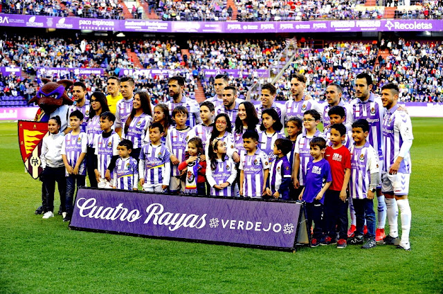 REAL VALLADOLID C. F. Temporada 2018-19. Óscar Plano, Jordi Masip, Alcaraz, Míchel, Sergi Guardiola, Antoñito, Pablo Hervías, Calero, Nacho, Kiko Olivas y Keko. REAL VALLADOLID C. F. 0 REAL BETIS BALOMPIÉ 2. 24/02/2019. Campeonato de Liga de 1ª División, jornada 25. Valladolid, España, estadio José Zorrilla (20.125 espectadores). GOLES: 0-1: Aissa Mandi (45+1’). 0-2: Joaquín (87’).