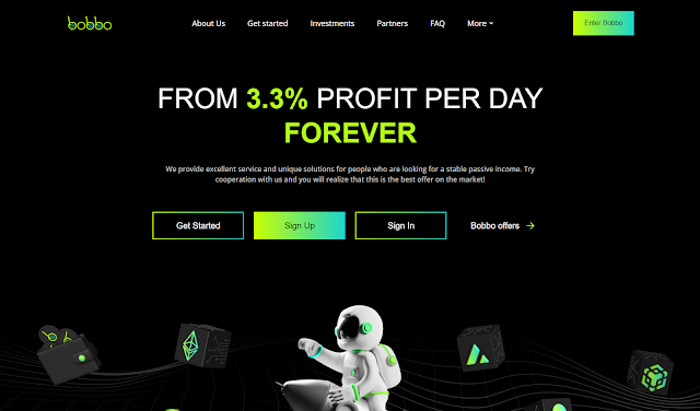 Bobbo.Company Reviews: Get 3.3% daily forever