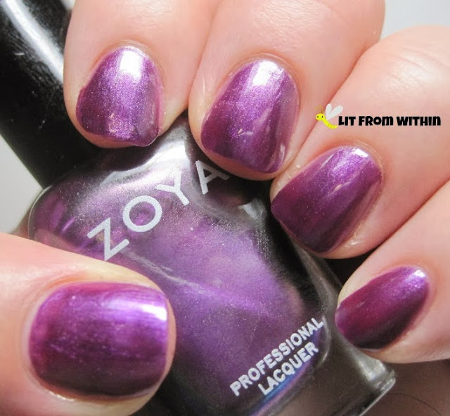 Zoya Juno, a red-violet shimmer