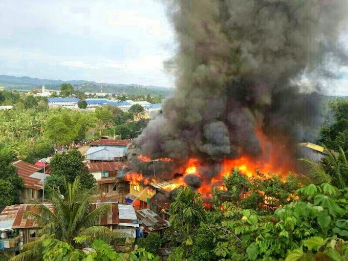 Sekitar kebakaran Sembilan rumah di Kampung Pampang Keningau Sabah [Foto Gambar]