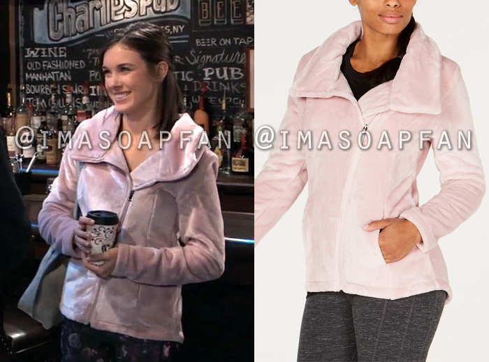 Willow Tait, Katelyn MacMullen, Light Pink Fleece Jacket, General Hospital, GH