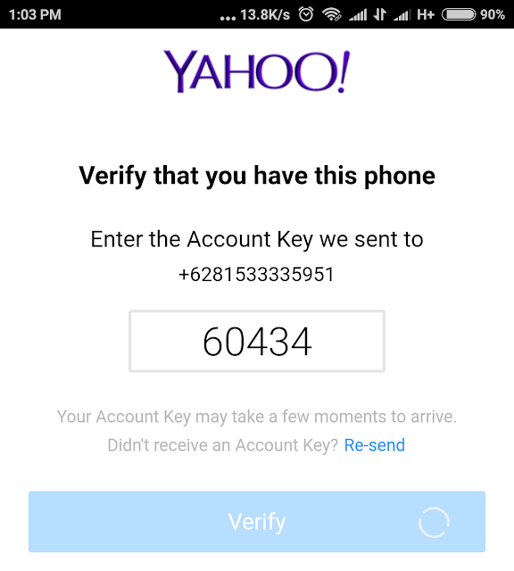 Yahoo Mail Daftar Baru Lewat HP