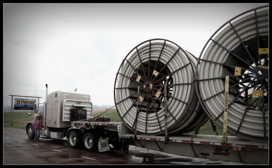 Big reels going to Texas from Watt and Stewart in Claresholm Alberta