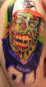 foto con un  tatuaje de zombie