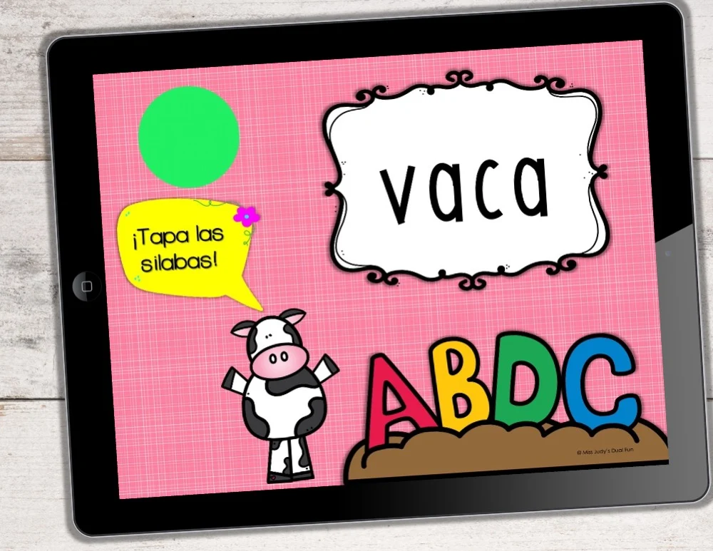 Free Digital Game Spanish Syllables