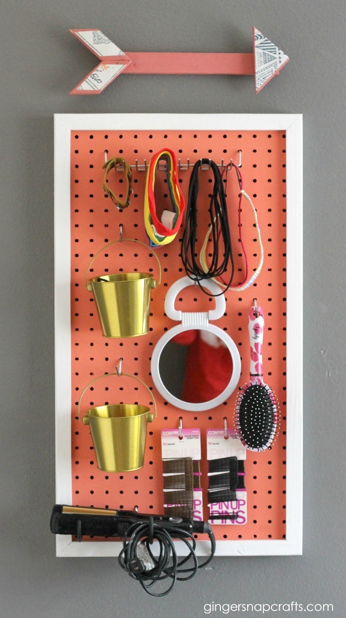 pegboard beauty organizer