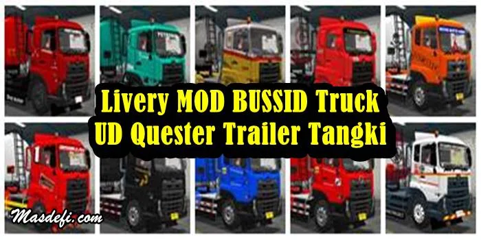 livery truck ud quester trailer tangki