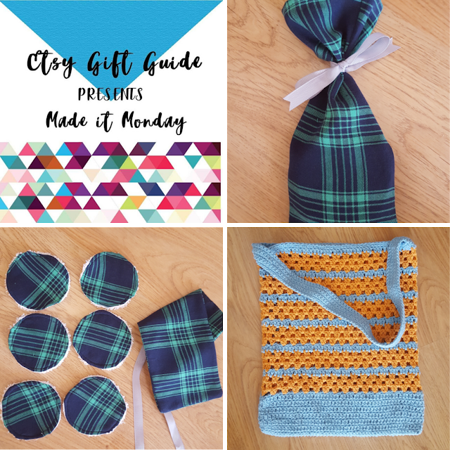 I made it Monday: plaid reusable face scrubbies & a new crochet bag