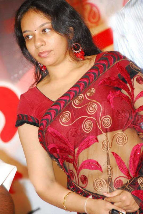 music director mm srilekha spicy in red saree photo gallery