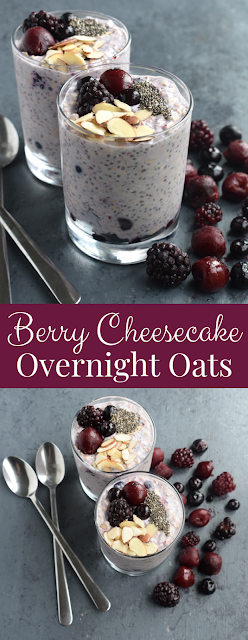 Berry Cheesecake Overnight Oats Recipe