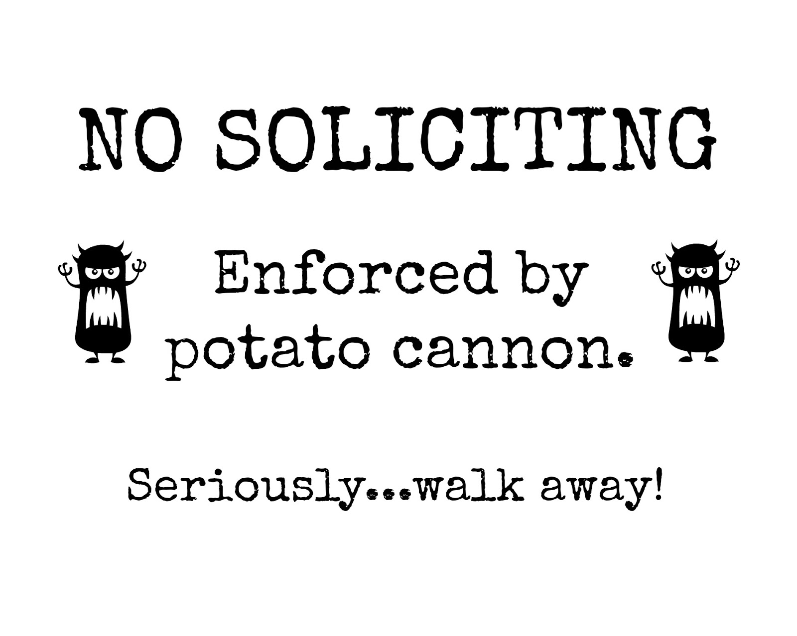crafty confessions funny no soliciting printable