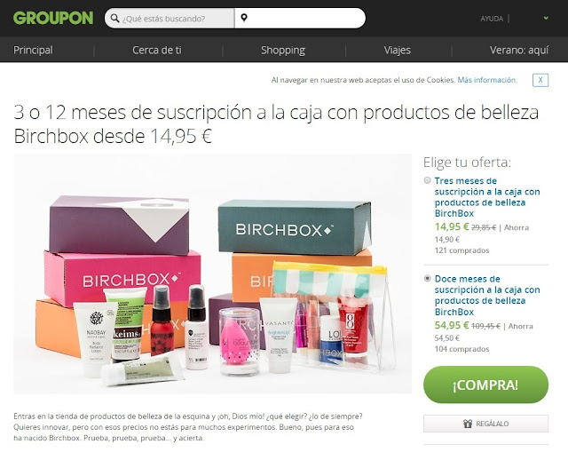 Oferta: BirchBox con Groupon! 