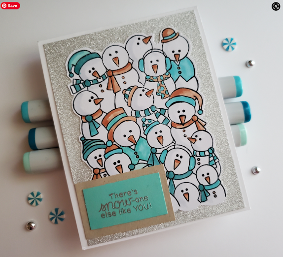 There's snow-man else like you by Sandi features Frozen Fellowship by Newton's Nook Designs; #inkypaws, #newtonsnook, #snowmencards, #wintercards, #cardmaking