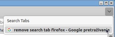 Firefox 190 Uklonite Search Tabs